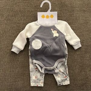 Little chickadees 3 piece baby set elephant 0-3 Months Baby Boy Girl New Born